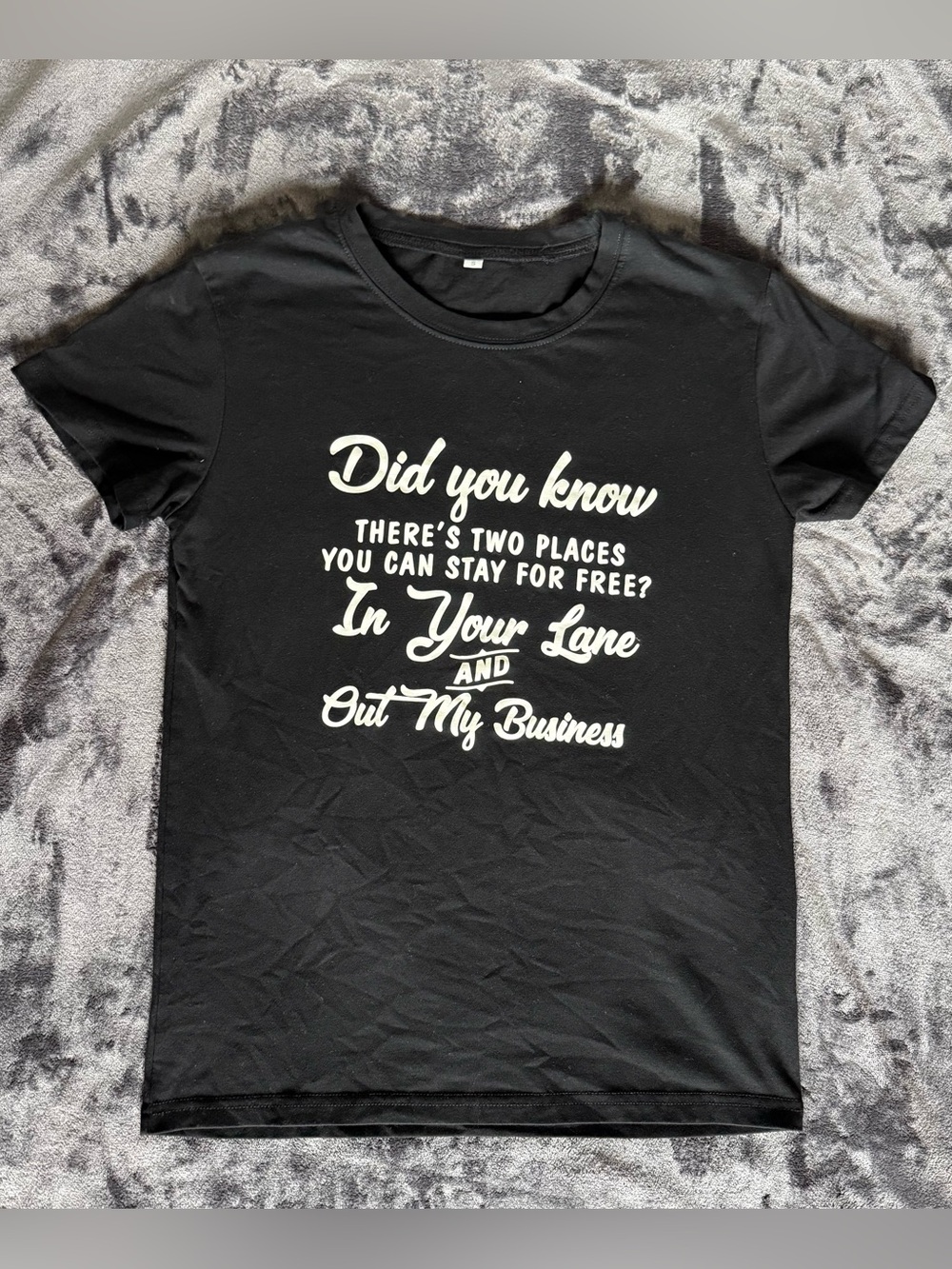 Did You Know Graphic Tee - Black